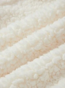 Cozy Pixies 女嬰卡通圖案毛絨套頭衫和褲子