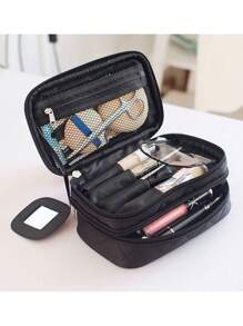 双层化妆包、1 件几何菱形盥洗包防水化妆收纳包适用于旅行化妆包收纳化妆收纳包化妆盒包、房间装饰、包、化妆包、梳妆台、旅行、化妆包、旅行必需品、收纳包、收纳、旅行必需品、化妆收纳包、化妆包、盥洗包、桌面收纳包、化妆包、化妆袋、化妆收纳、梳妆配件、化妆包、化妆包、化妆包、化妆收纳包、旅行、化妆包、包、梳妆台、化妆袋、旅行必需品、小袋包、旅行必需品、梳妆配件、小化妆包、化妆包、化妆包、旅行必需品、大容量、大化妆包 - 黑色 - 查看 1