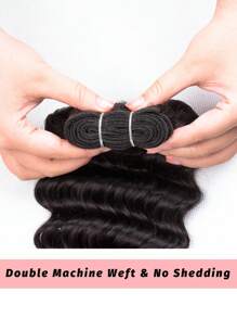 Deep Wave Bundles Human Hair Curly Hair Weave Bundles 1pc Brazilian Human Hair Extensions For Women Natural Black