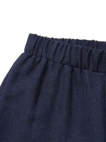 Souflis Souflis 男小童素色馬甲&背帶褲&帽無襯衫 - 寶藍色 - 查看 4