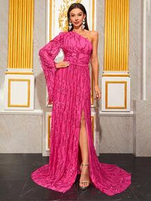 YISIKADO Abschlussball- & Abendkleider für Damen - Heißes Pink - Übersicht 4