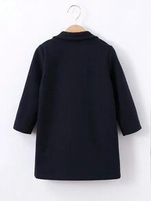 男小童1入組雙排釦翻蓋細節外套 - 藏蓝色 - 查看 2