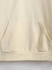 Manfinity Hypemode Men's Hooded Sweatshirt With Letter Print - Apricot - View 6