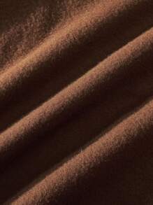 Manfinity Roghcode Men Slogan & Skeleton Print Drop Shoulder Oversized Hoodie Graphic Long Sleeve Hoodie, For Friends, Husband, Boyfriend Gifts - Coffee Brown - View 7