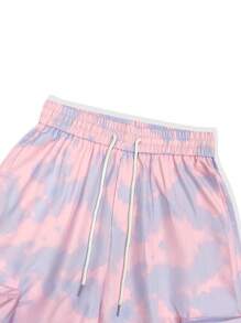 SHEIN Unity Women's Casual Fashionable Printed Cargo Pants - Pink - View 5