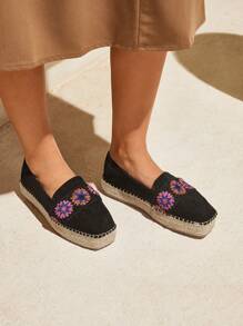 SheIn VCAY Women's Wedge Heel Shoes - Black - View 3