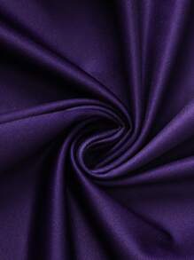 SHEIN 女小童熊和標語圖案拼接側邊接縫洋裝 - 寶藍色 - 查看 6