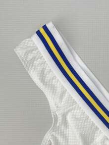 Men Striped Tape Waist Brief Sexy Underwear - White - View 4