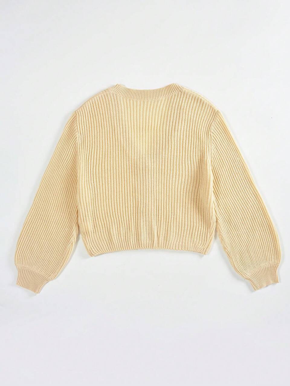 Plus Solid Button Front Cardigan