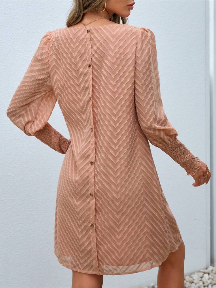 Women's Casual Round Neck Long Sleeve Dress