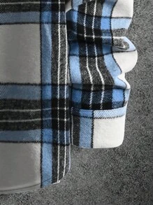 Manfinity 男士拼接格紋印花口袋貼布花呢外套 - 彩色 - 查看 3