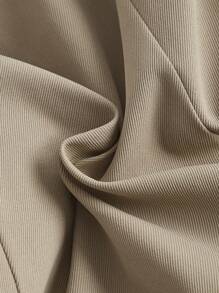 SHEIN MOD Ladies' Pleated Hem Strapless Dress - Khaki - View 4