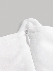 SHEIN MOD Falda unicolor bajo con fruncido