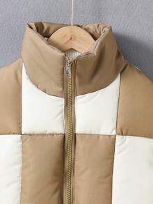 Toddler Boys' Quilted Padded Vest Jacket - Black - View 3