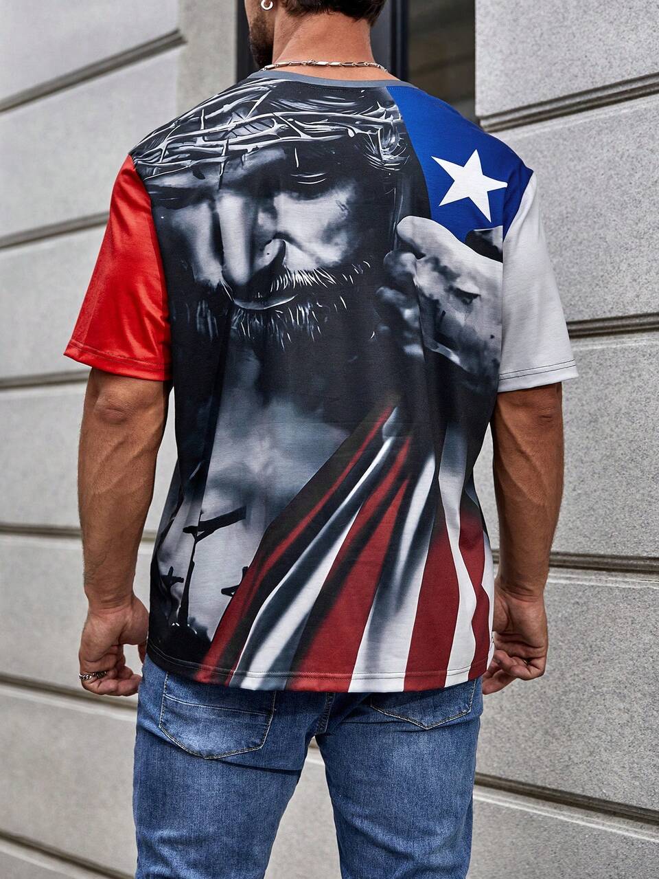 Men Plus Star & Figure Graphic Tee