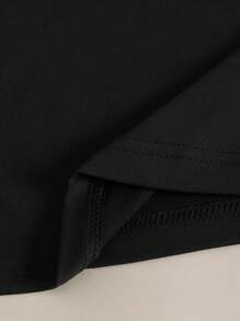 SHEIN EZwear 3 piezas Camiseta crop unicolor & con estampado de letra - Multicolor - Ver 4