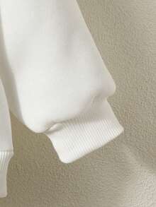 Đứa bé gái In Động vật Áo nỉ - trắng - Xem 3