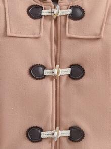 SHEIN 男嬰格紋內襯連帽粗呢大衣 - 杏色 - 查看 5