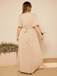 SHEIN Belle Plus Butterfly Sleeve Split Thigh Bridesmaid Dress