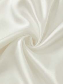 SilkySpell 加睫毛蕾丝边缎面睡衣套装/睡衣套装白色套装 - 白色 - 查看 5