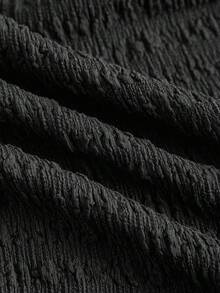 SHEIN DECDS Contrast Trim Square Neck Bodycon Dress - Black and White - View 10