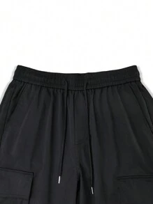 Manfinity Roghcode Men's Side Pocket Cargo Loose Pants - Black - View 4