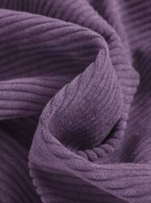 SHEIN Leap Crew Baby Girl Ruffle Trim Overall Jumpsuit Without Sweater - Purple - View 3