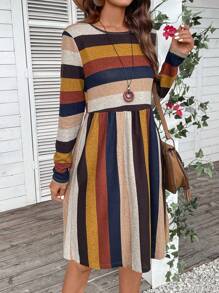 EMERY ROSE Striped Casual Dresses For Women - Multicolor - View 4