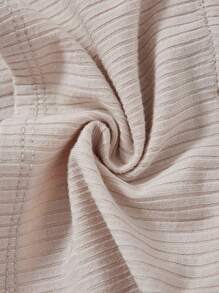 SHEIN EZwear Plus Size Apricot Knit Bandeau Top - Khaki - View 6