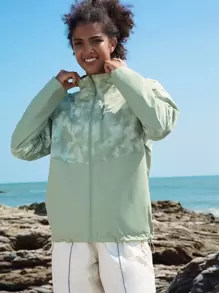 In My Nature 紮染圖案拉鏈開襟軟殼夾克