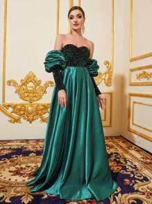 Trang phục dạ hội & dạ hội nữ - Màu xanh lá cây đậm - Xem 5