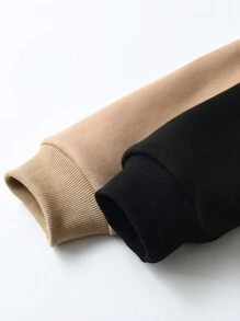 SHEIN 2 Bộ Con trai In thư Áo chui đầu Áo nỉ Và Quần thể thao - Nhiều màu - Xem 6