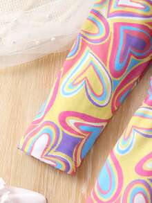 SHEIN 女小童滿版印花A字洋裝 - 彩色 - 查看 6