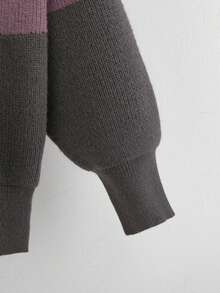 SHEIN Cô Gái Trẻ Khối màu Áo len - Nhiều màu - Xem 3