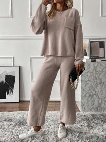 Chiquease 1 Miếng Thả vai Vá Túi Áo len & 1 Miếng Đan Quần - Bụi tím - Xem 5