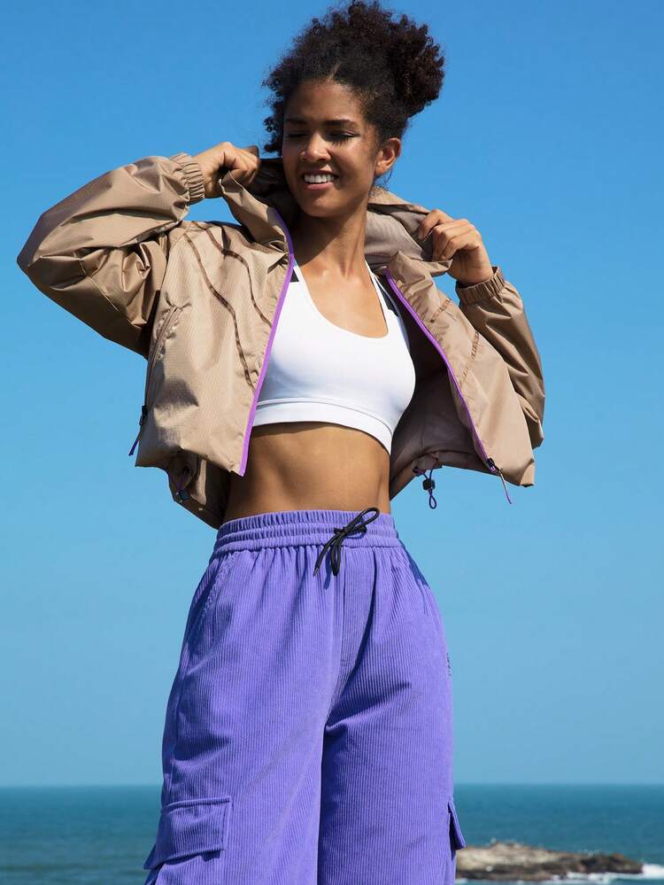 Zip Up Hooded Softshell Jacket