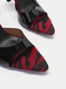 CUCCOO SZL Sandalias rojas de tacón alto y aguja de punta abierta, zapatos de vacaciones en oferta de verano - Rojo - Ver 6