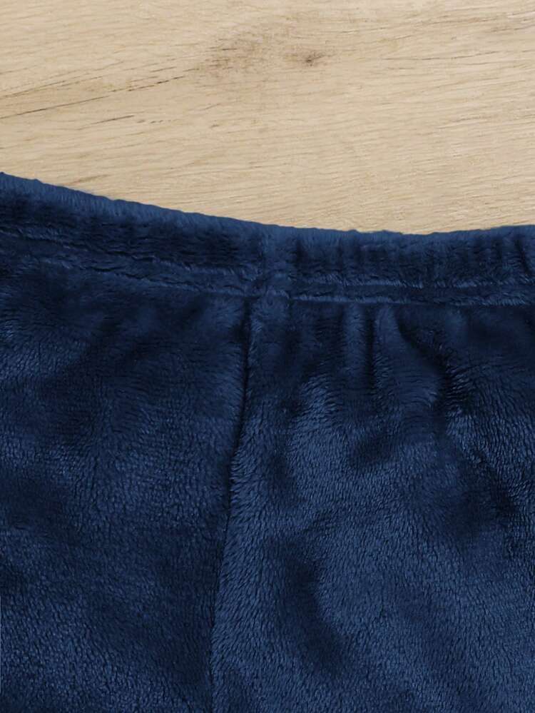 Baby Boy Elephant Embroidery Contrast Piping PJ Set