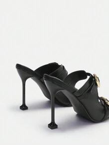 CUCCOO SZL Women's High Heeled Sandals - Black - View 7