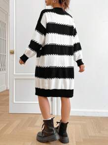 SHEIN EZwear Cárdigan de hombros caídos de dos tonos