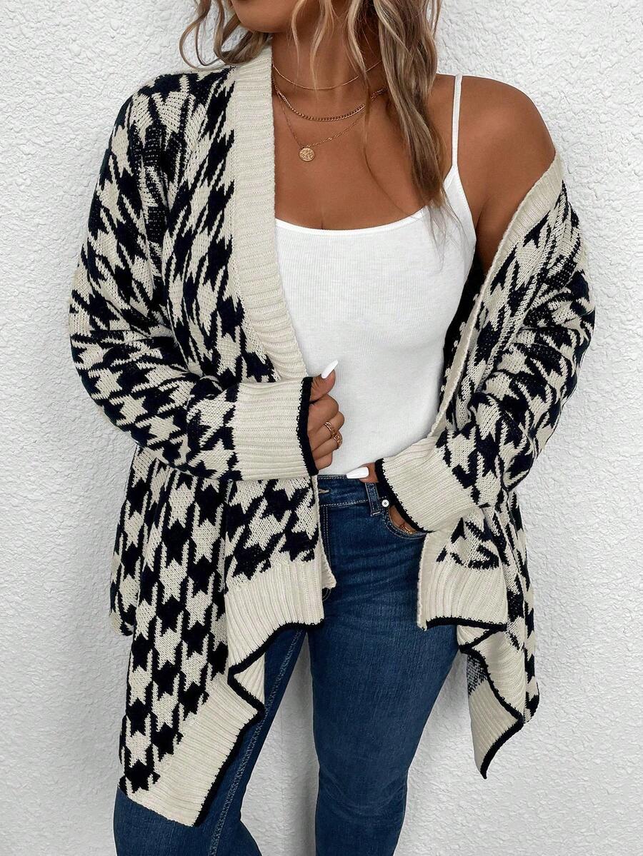 SHEIN LUNE 大碼開衫 - 黑與白 - 查看 1