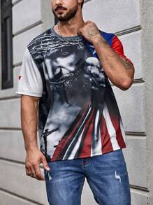 Manfinity LEGND Nam Plus Ngôi sao & Đồ họa Hình Áo thun - Nhiều màu - Xem 3