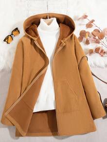 SHEIN Unity Women's Plush Lined Warm Jacket, Family Pack (Sold Separately In 3 Pieces) - Brown - View 5