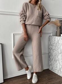 Chiquease 1 Miếng Thả vai Vá Túi Áo len & 1 Miếng Đan Quần - Bụi tím - Xem 1