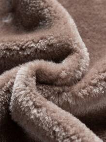 Men Letter Patched Thermal Lined Padded Coat - Black - View 4