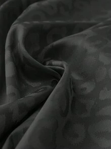 Celure Plus Leopard Jacquard Flare Skirt - Black - View 5