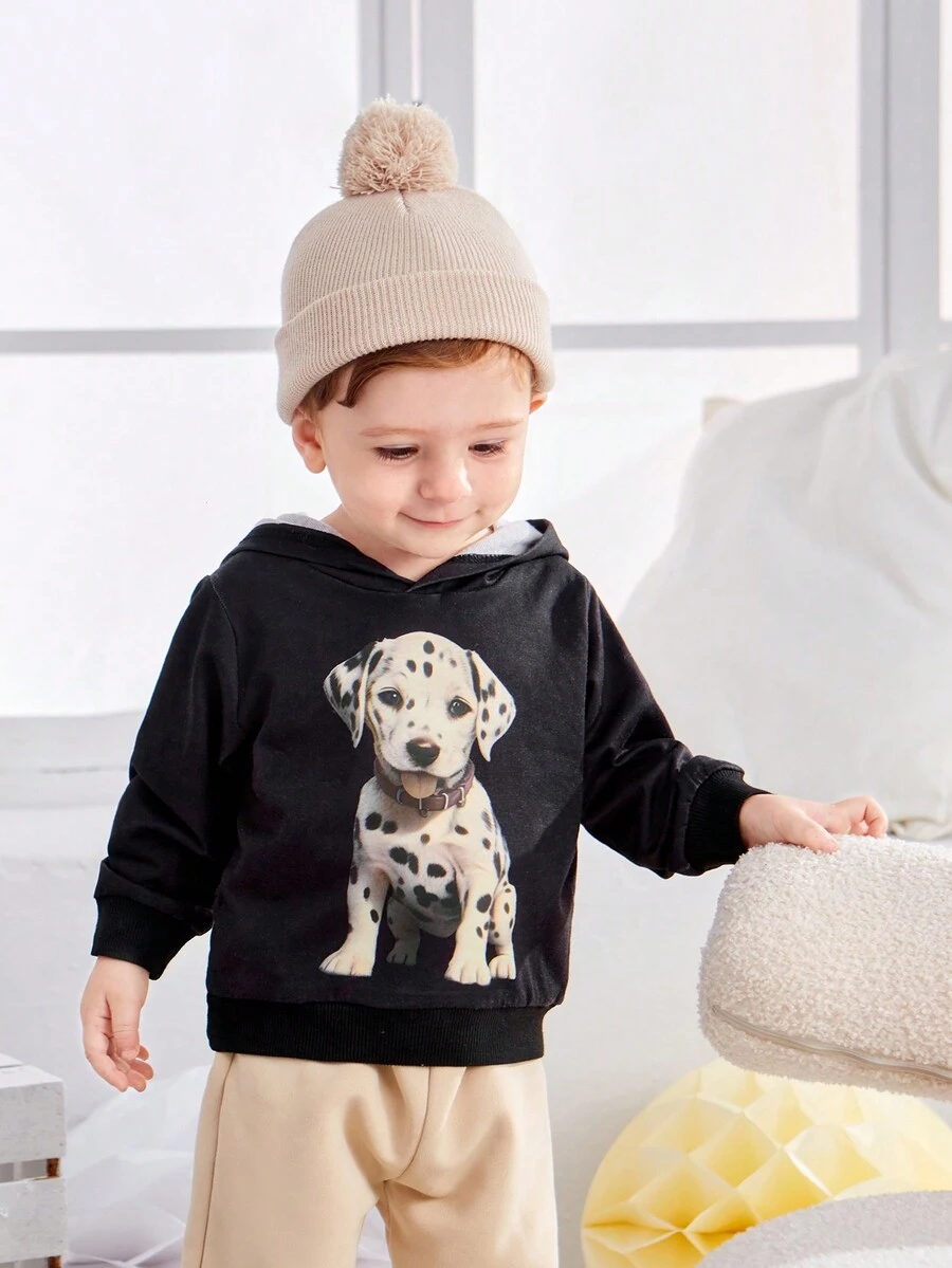 Áo nỉ in hình chó cho bé trai - Nhiều màu - Xem 1