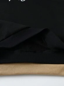 SHEIN 2 Bộ Con trai In thư Áo chui đầu Áo nỉ Và Quần thể thao - Nhiều màu - Xem 7