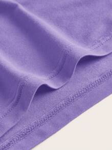 SHEIN EZwear Split Thigh Ruched Side Tube Bodycon Dress,Lavender Dress