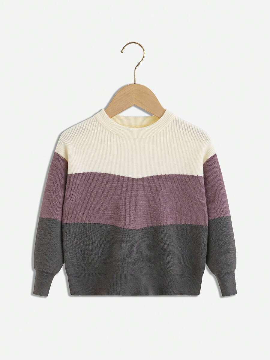 SHEIN Cô Gái Trẻ Khối màu Áo len - Nhiều màu - Xem 1